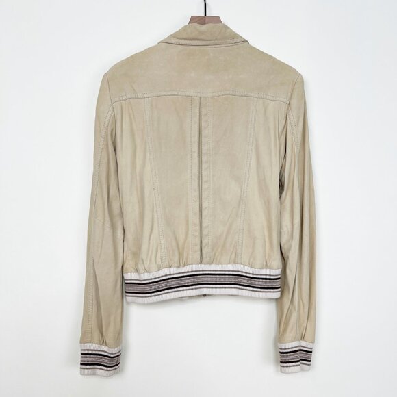 Vintage Dolce & Gabbana 90s Y2K Suede Leather Bomber Jacket 2000s Designer Coat - Picture 13 of 15